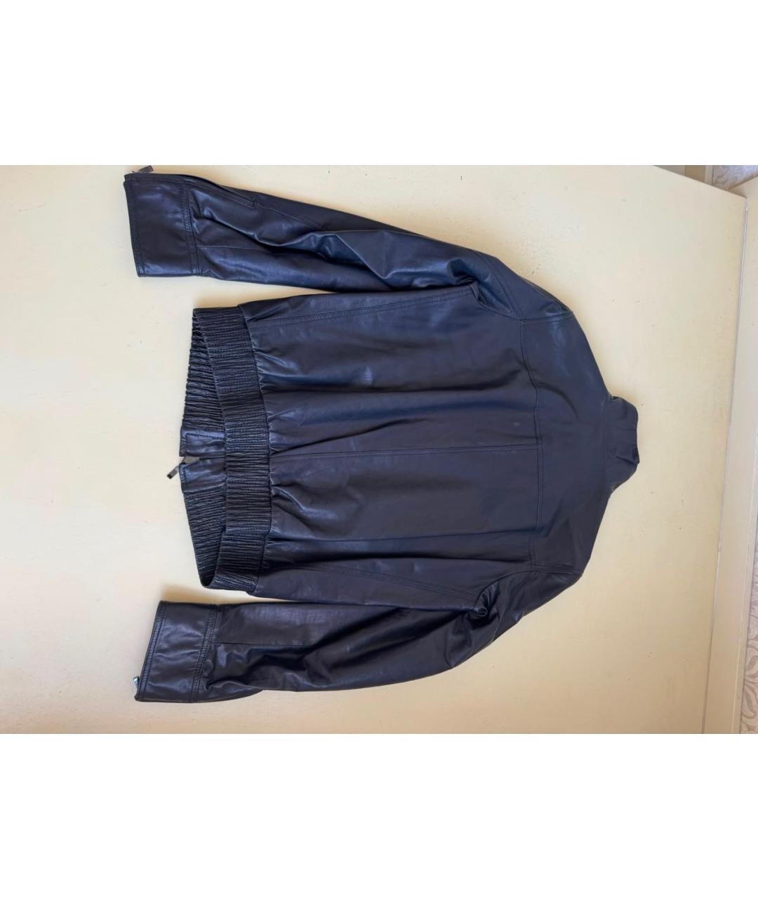 KITON Черная кожаная куртка, фото 2