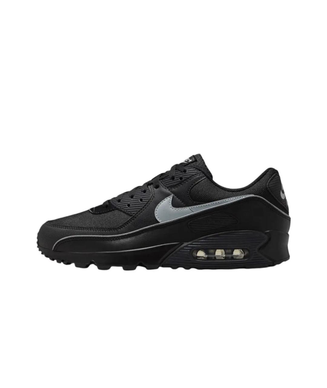 NIKE Черные синтетические низкие кроссовки / кеды, фото 5
