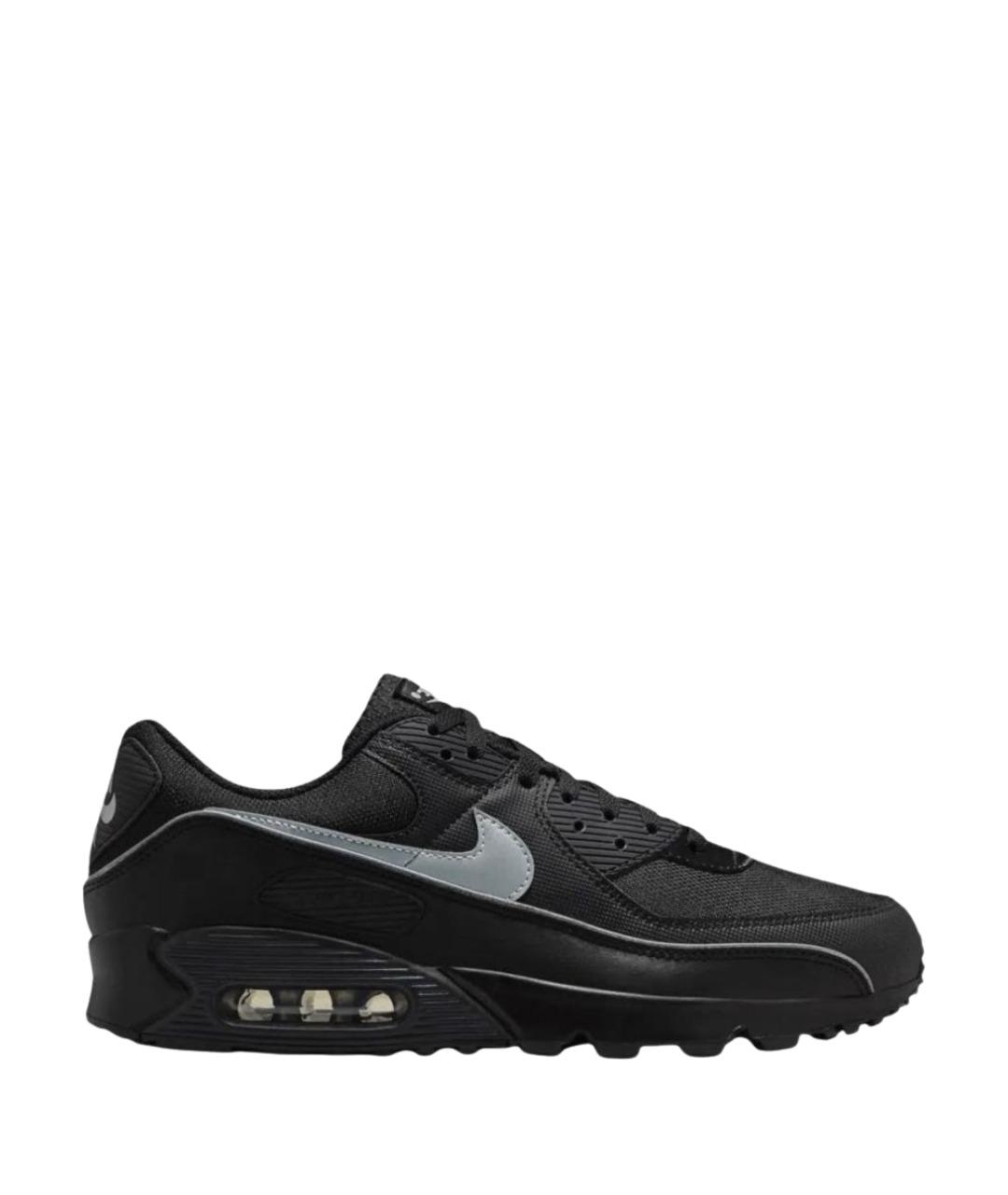 NIKE Черные синтетические низкие кроссовки / кеды, фото 1