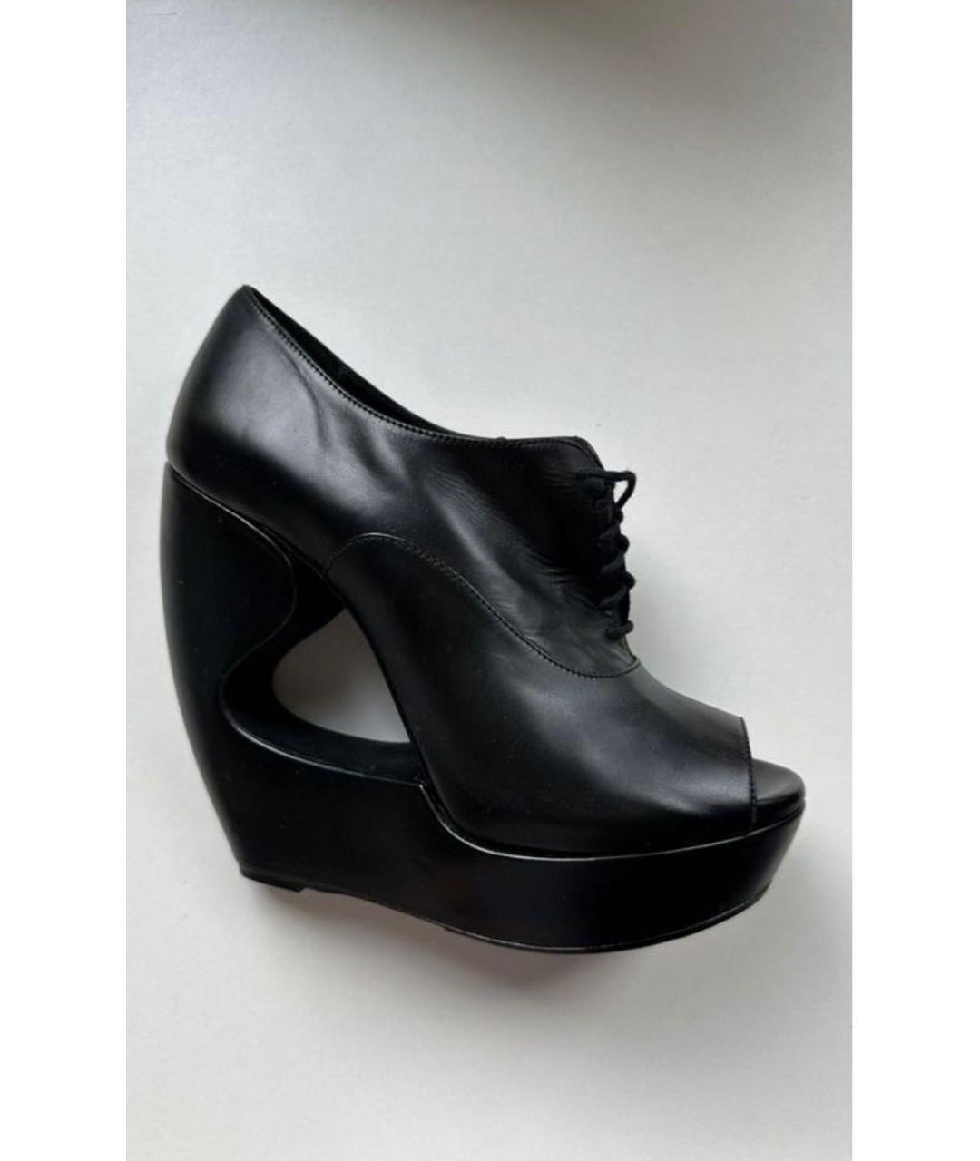 ALAIA Черные кожаные ботильоны, фото 6