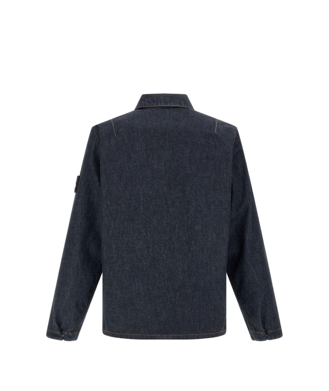 STONE ISLAND Синяя хлопковая классическая рубашка, фото 3