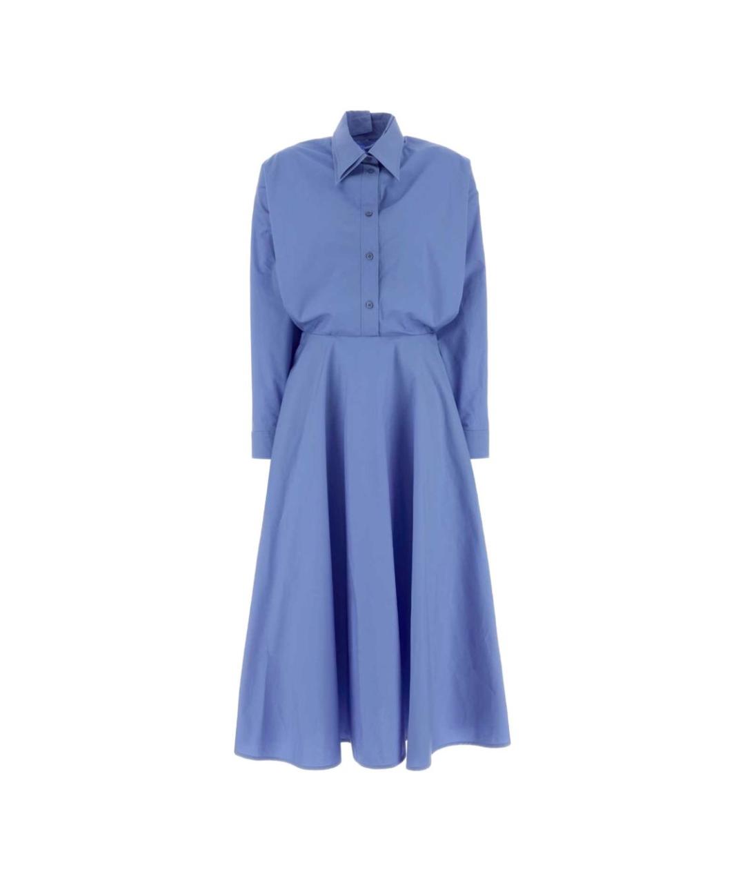 BALENCIAGA Голубое хлопковое повседневное платье, фото 1