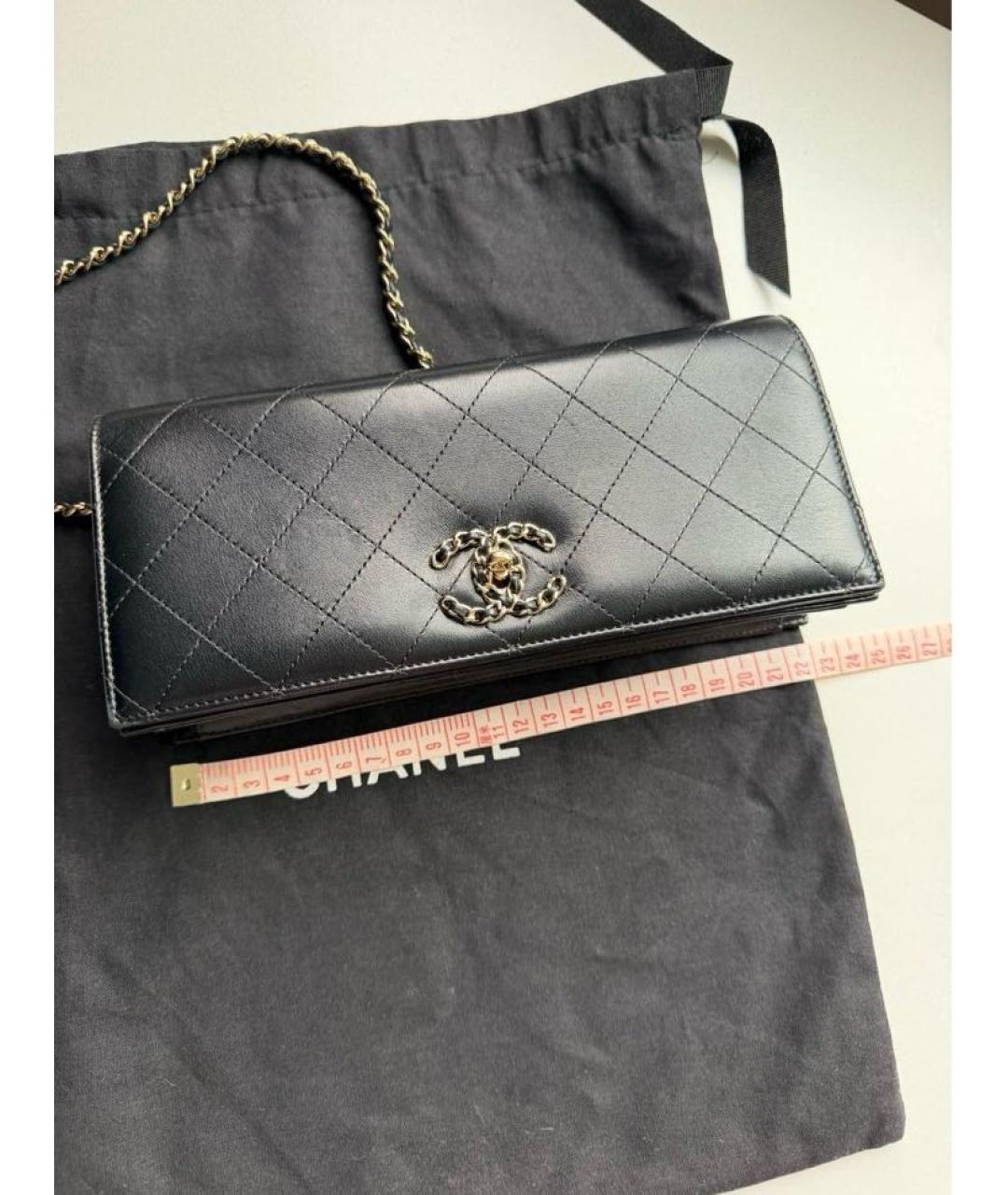 CHANEL Черная кожаная сумка через плечо, фото 4