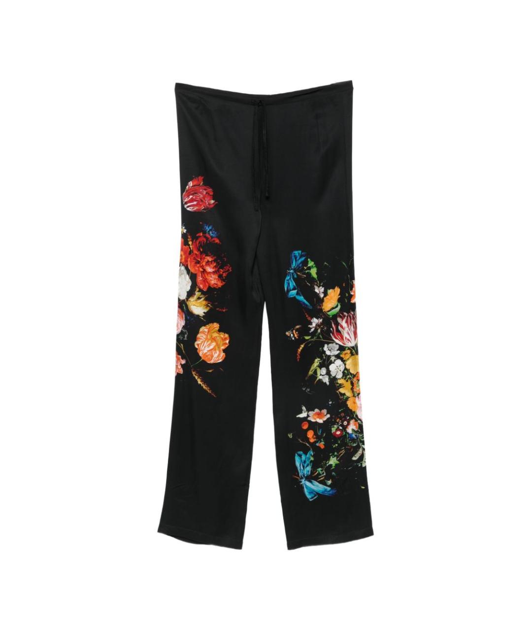 DRIES VAN NOTEN Черные вискозные прямые брюки, фото 1