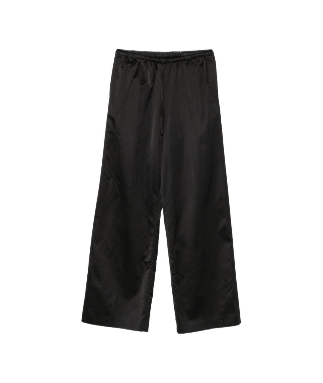 DRIES VAN NOTEN Черные вискозные прямые брюки, фото 1