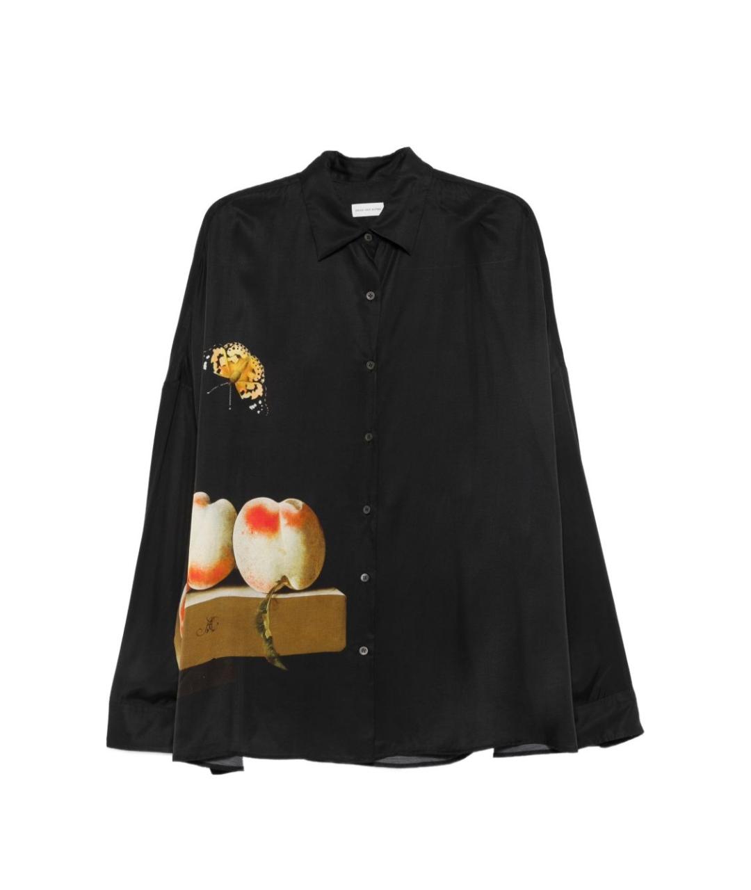 DRIES VAN NOTEN Черная вискозная рубашка, фото 1