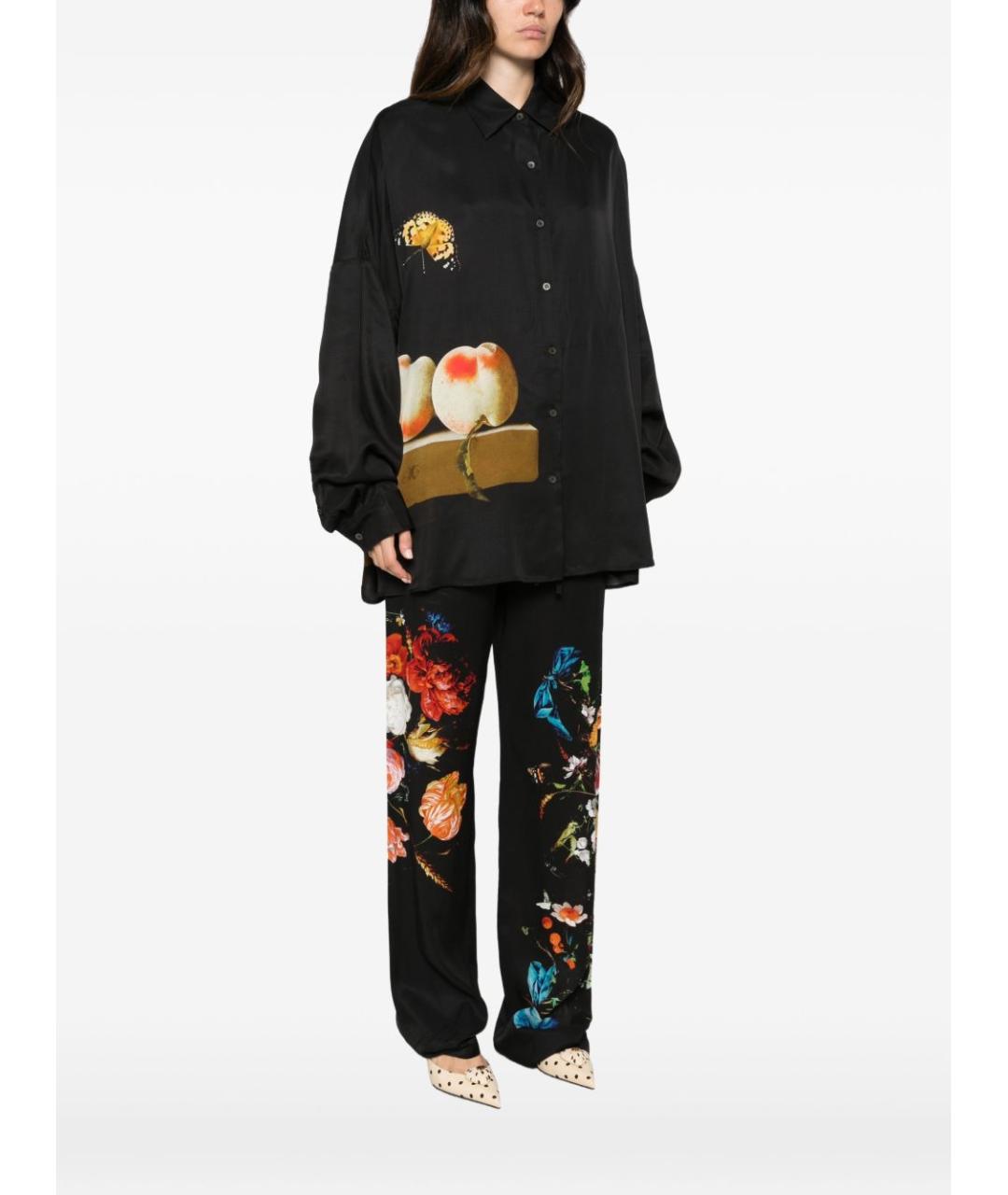 DRIES VAN NOTEN Черная вискозная рубашка, фото 5