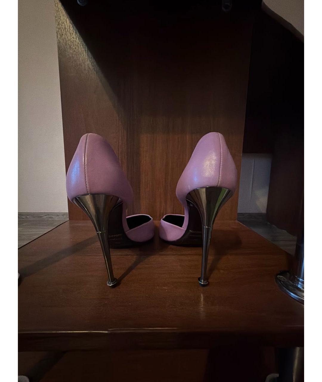 TOM FORD Фиолетовые кожаные туфли, фото 4