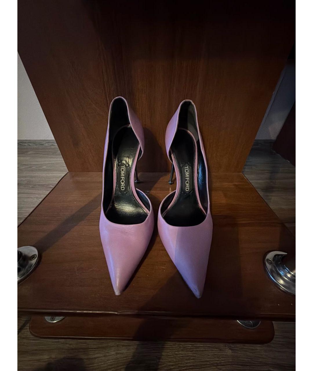 TOM FORD Фиолетовые кожаные туфли, фото 2