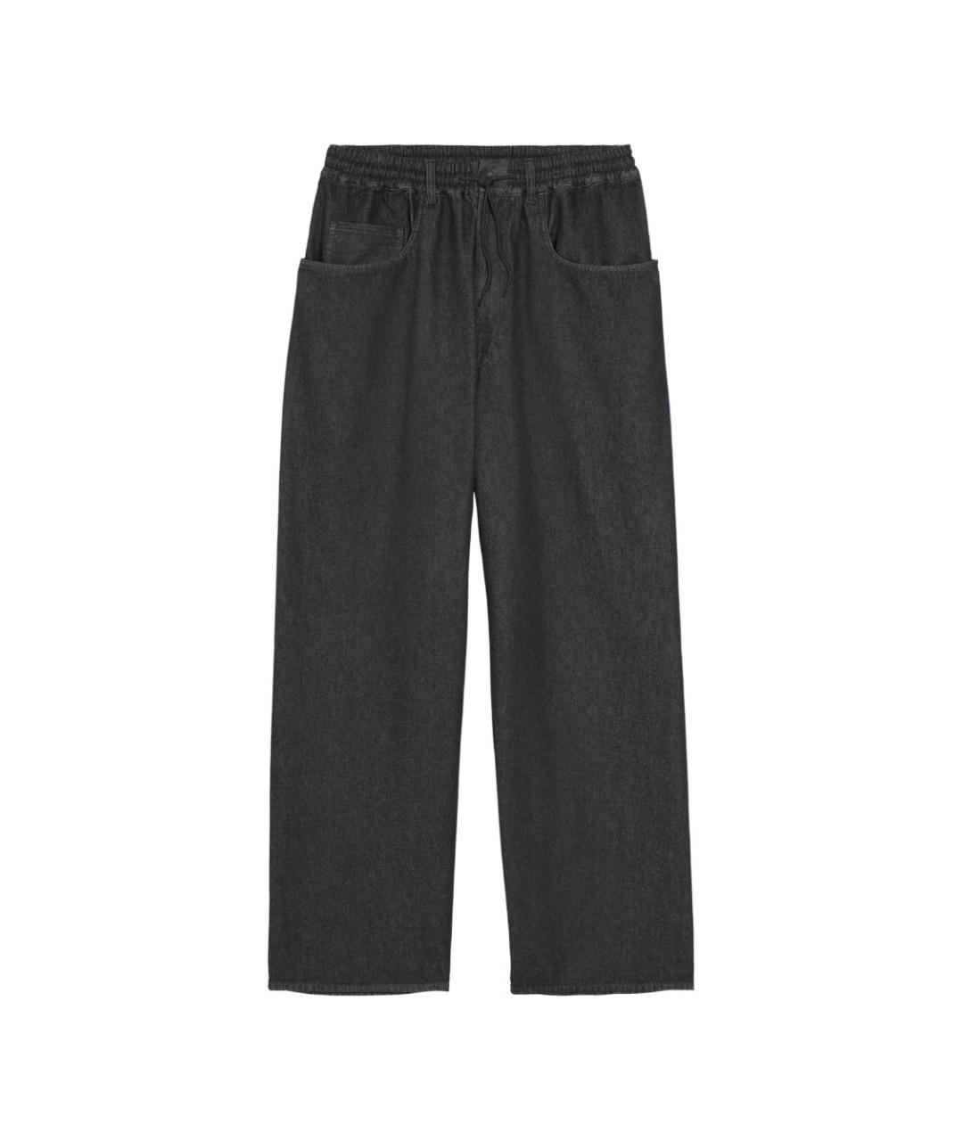 Y-3 Черные хлопковые прямые джинсы, фото 1