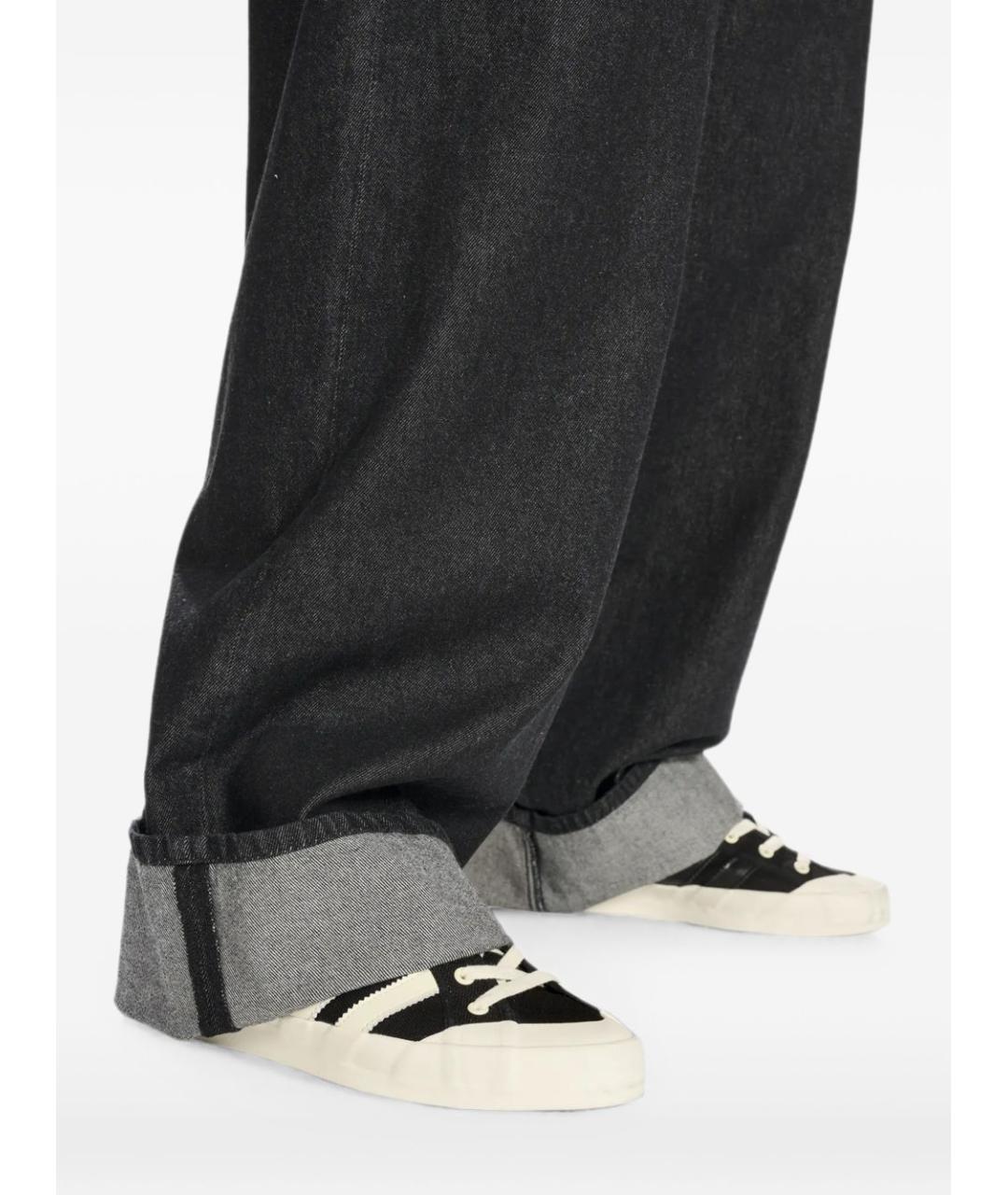 Y-3 Черные хлопковые прямые джинсы, фото 3