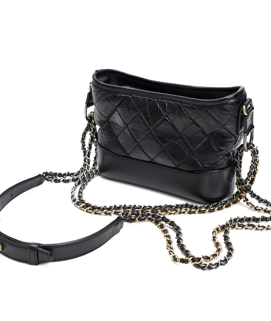 CHANEL Черная кожаная сумка через плечо, фото 4