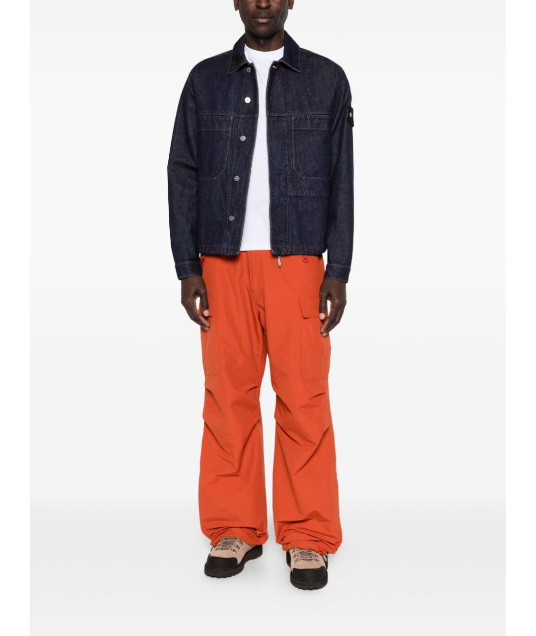 STONE ISLAND Темно-синяя хлопковая куртка, фото 5