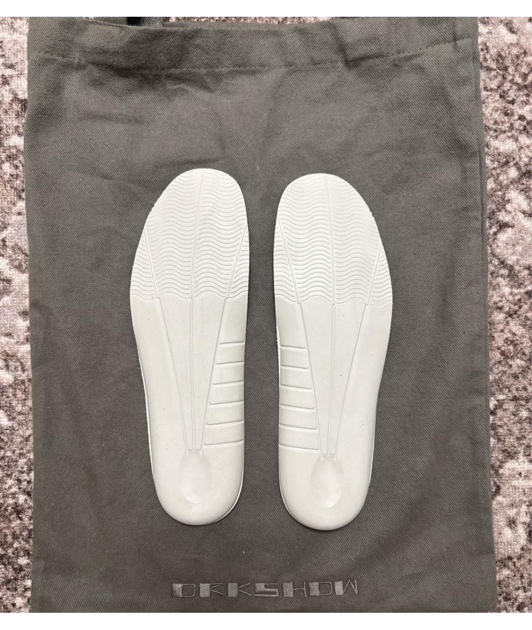 RICK OWENS DRKSHDW Черные текстильные низкие кроссовки / кеды, фото 5