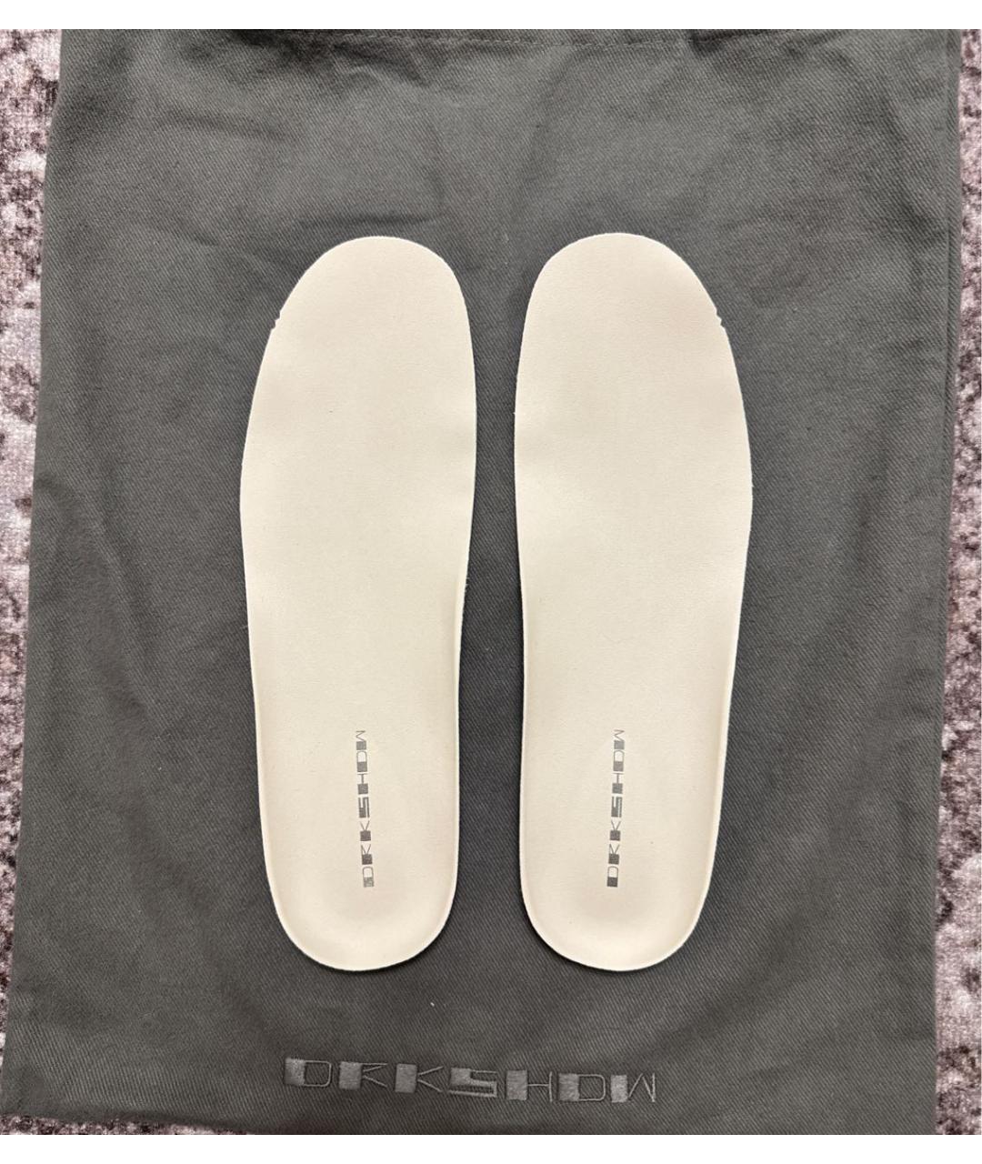 RICK OWENS DRKSHDW Черные текстильные низкие кроссовки / кеды, фото 4