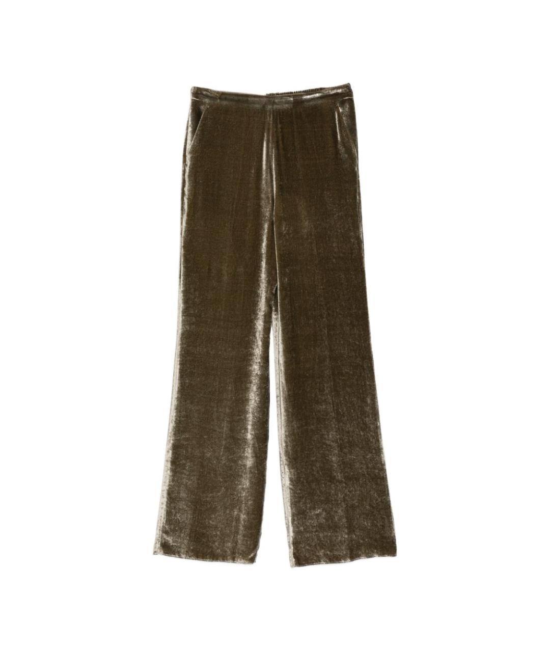 ETRO Коричневые вискозные прямые брюки, фото 1