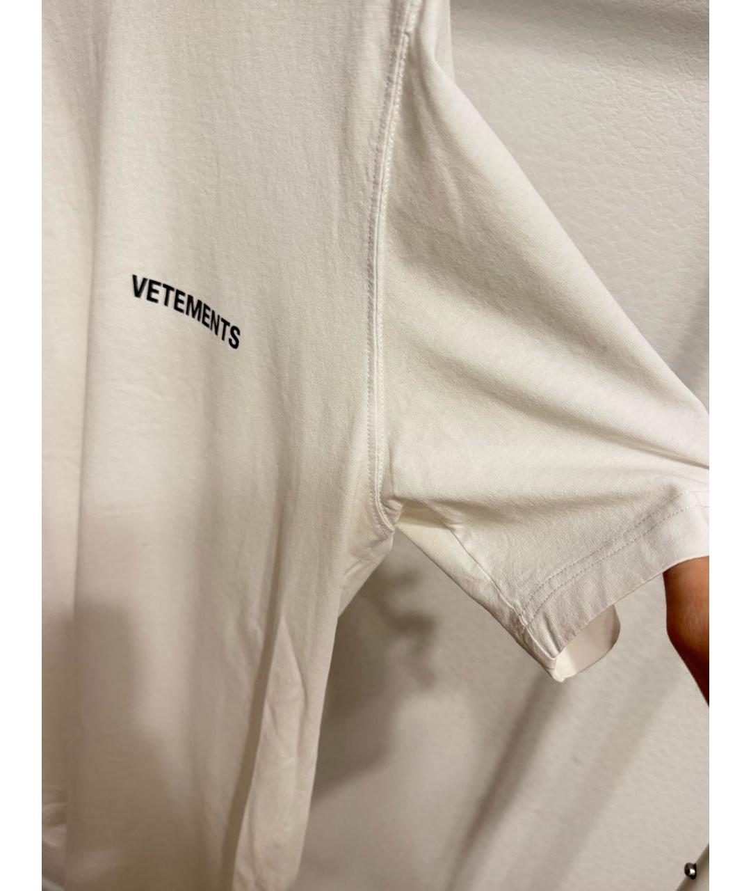VETEMENTS Белая хлопковая футболка, фото 6