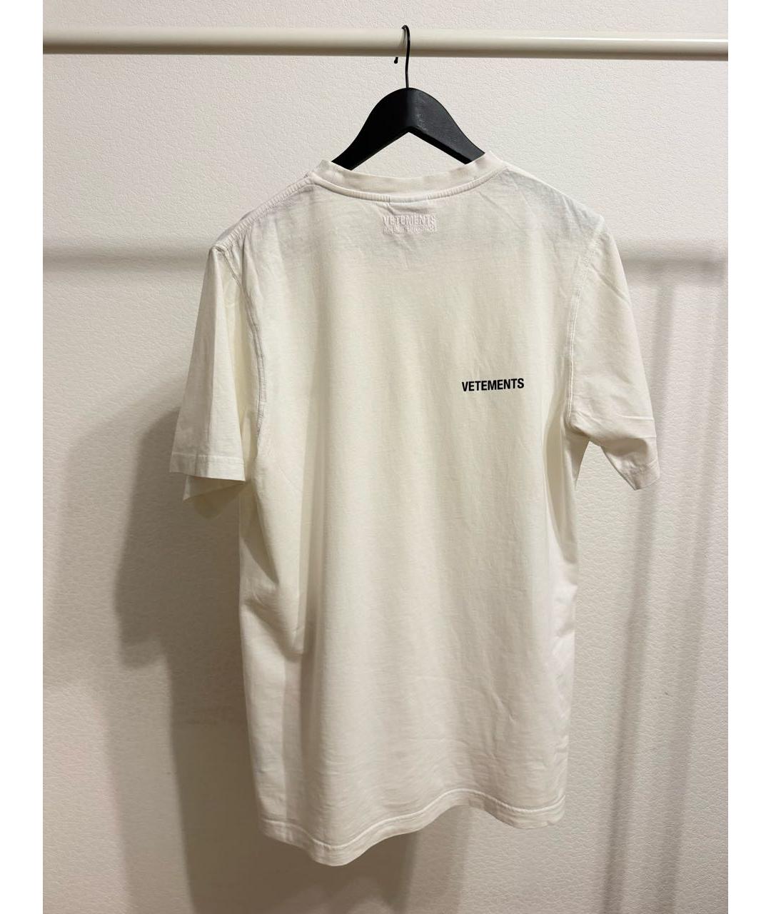 VETEMENTS Белая хлопковая футболка, фото 2