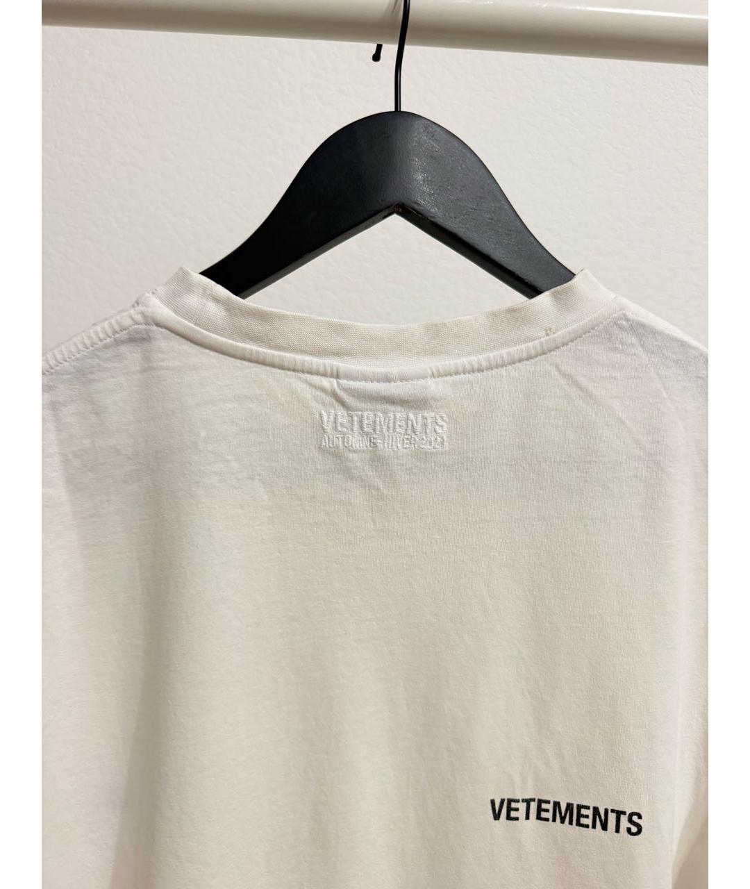 VETEMENTS Белая хлопковая футболка, фото 7