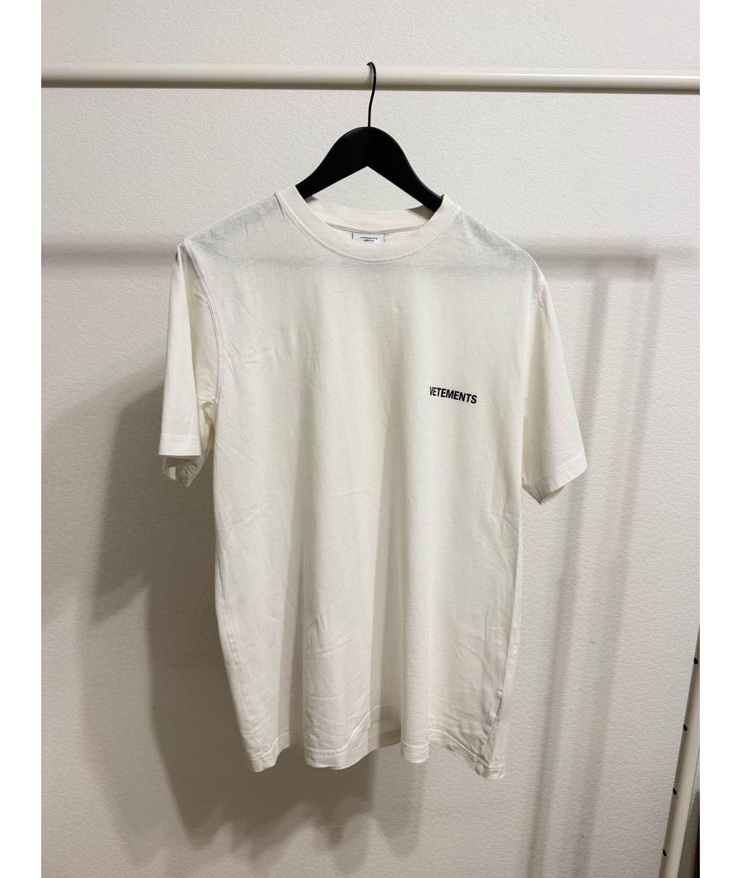 VETEMENTS Белая хлопковая футболка, фото 9