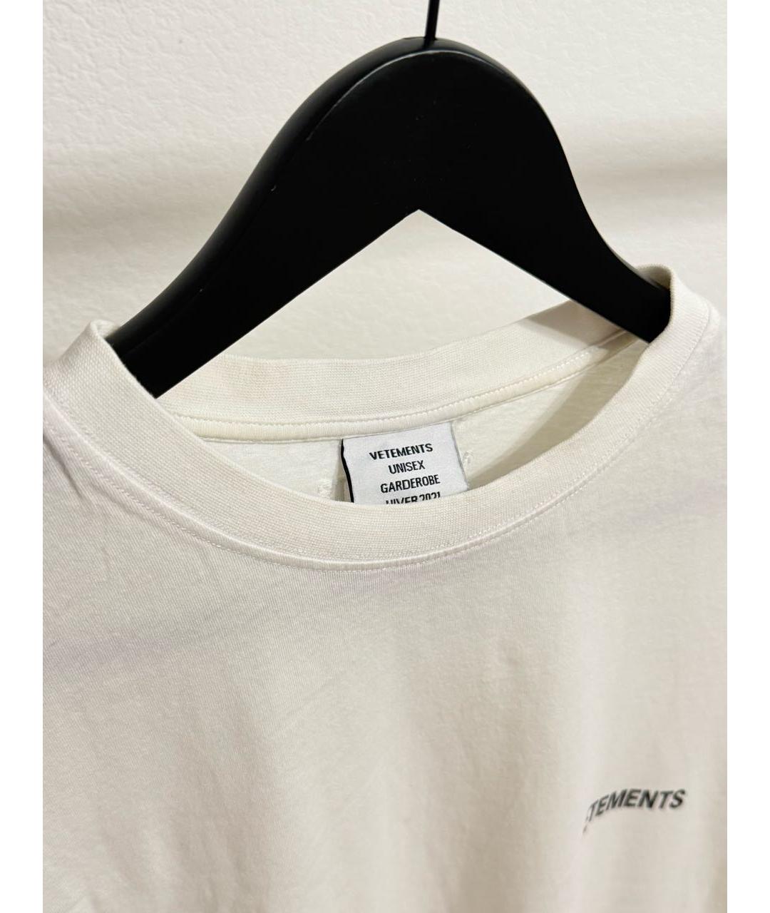 VETEMENTS Белая хлопковая футболка, фото 4