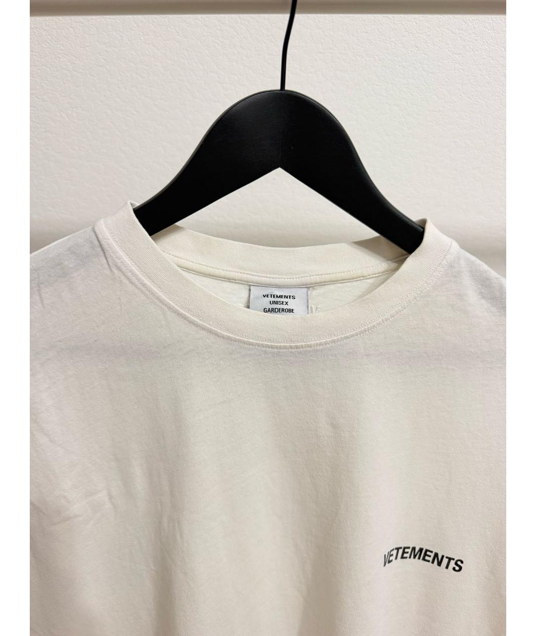 VETEMENTS Белая хлопковая футболка, фото 8
