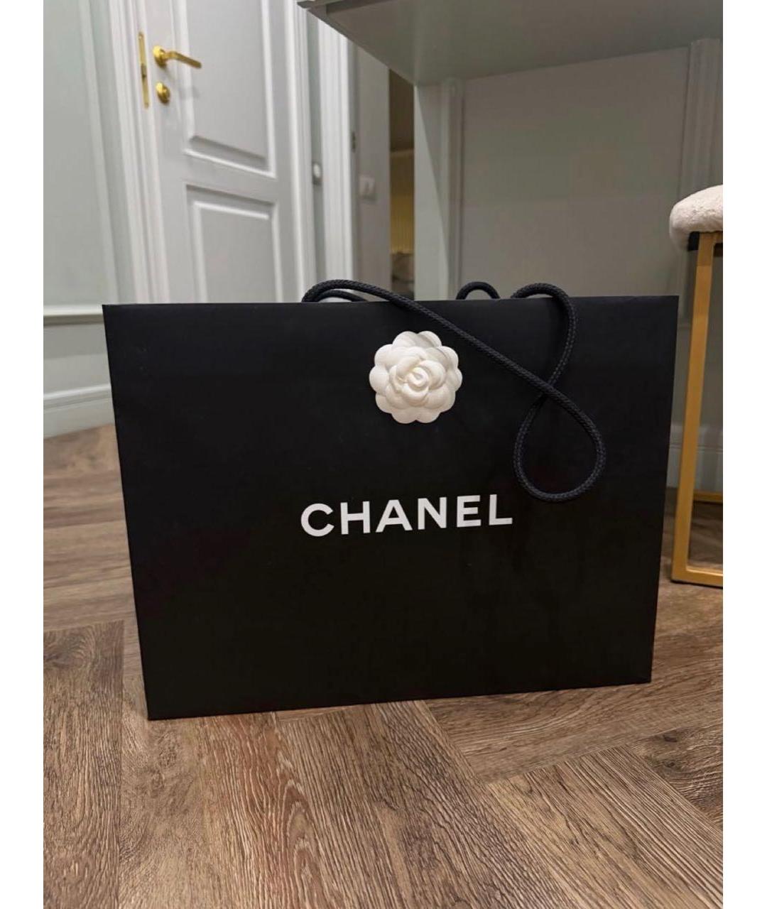 CHANEL Черная кожаная сумка тоут, фото 5