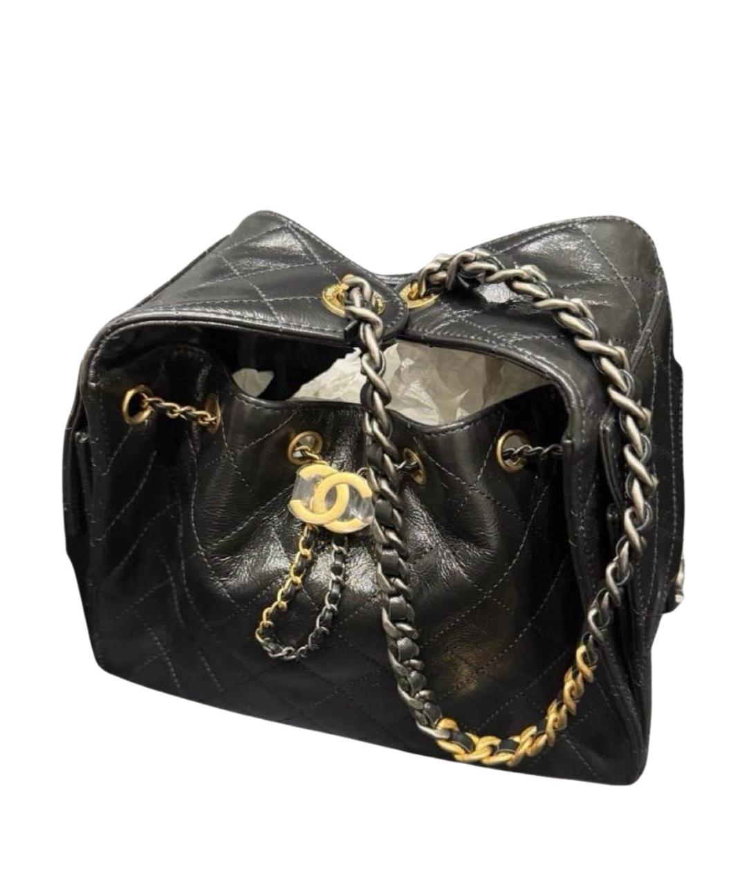 CHANEL Черная кожаная сумка тоут, фото 1