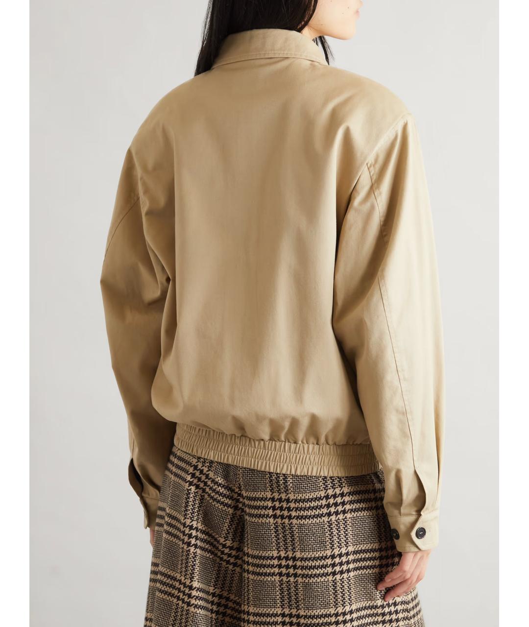 SAINT LAURENT Бежевая хлопковая куртка, фото 3