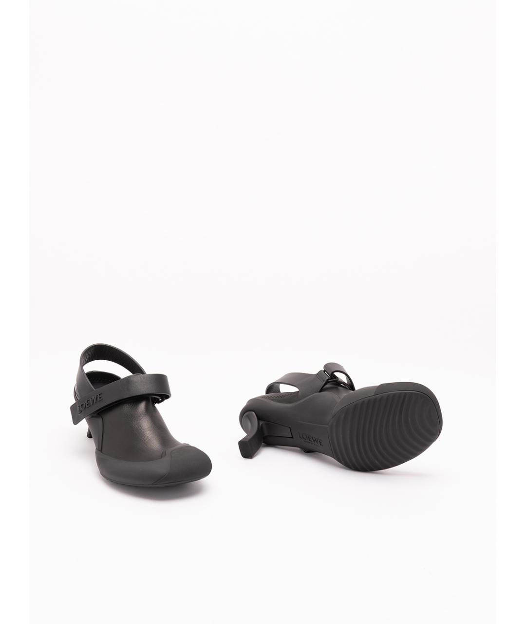 LOEWE Черные кожаные туфли, фото 4