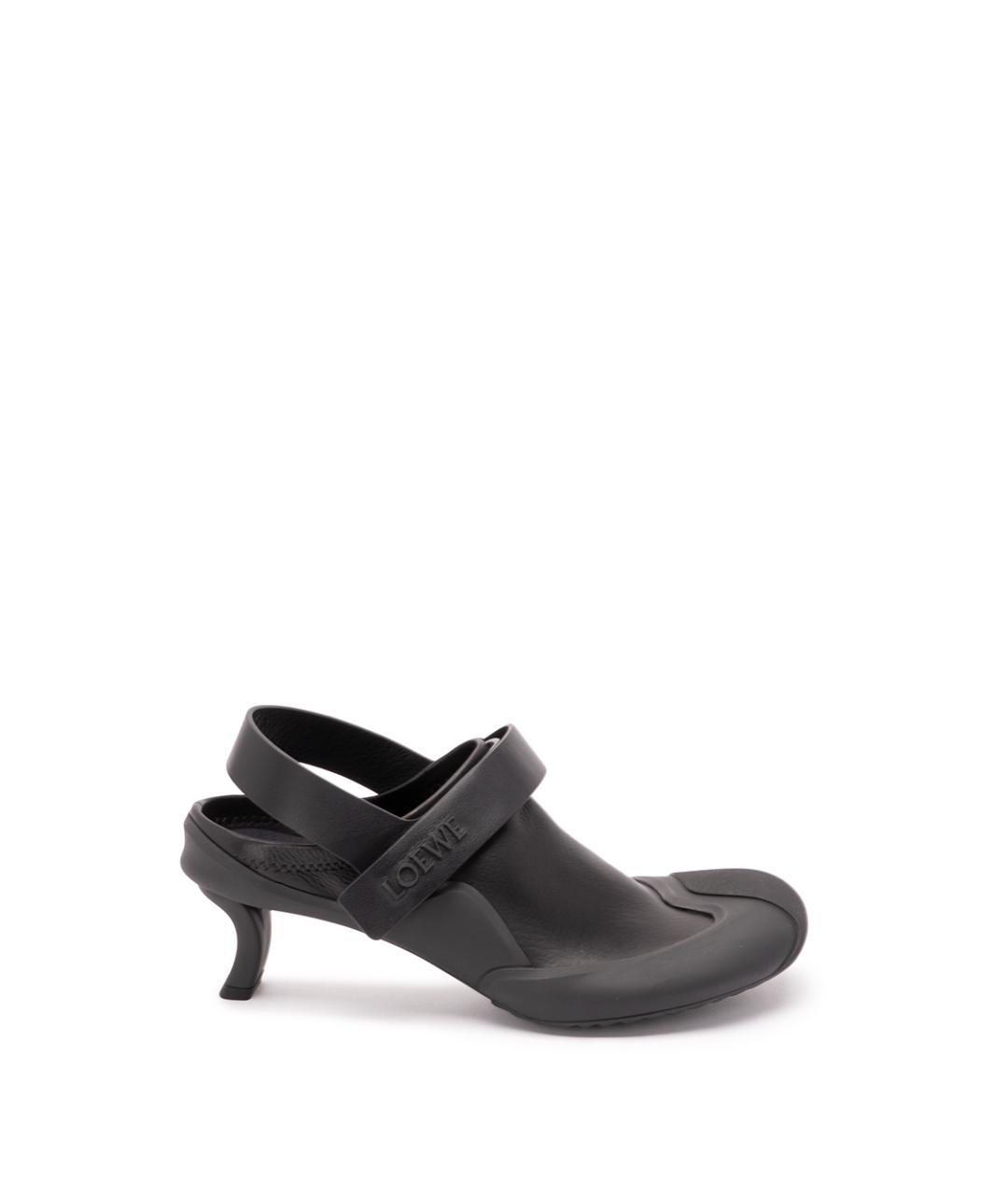 LOEWE Черные кожаные туфли, фото 1