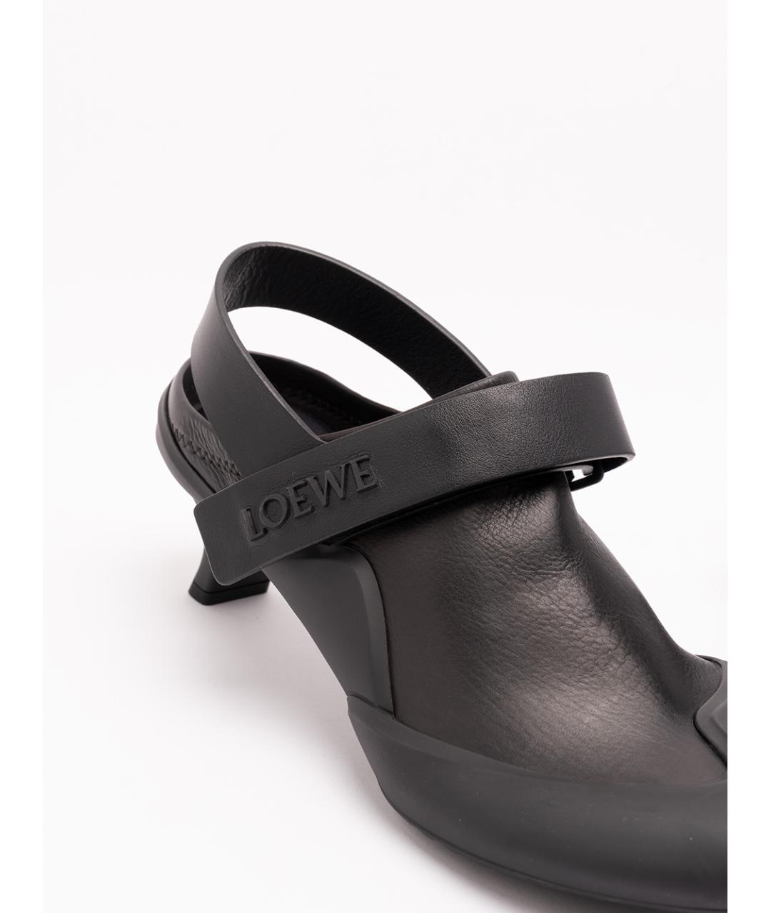 LOEWE Черные кожаные туфли, фото 5