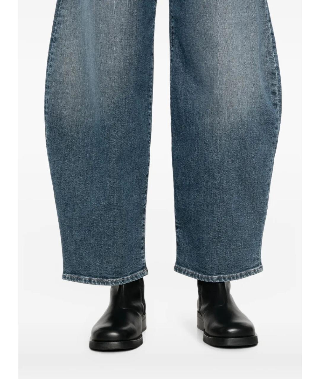 ICON DENIM Синие хлопковые прямые джинсы, фото 5