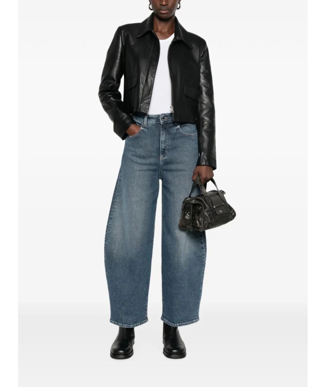 ICON DENIM Синие хлопковые прямые джинсы, фото 2