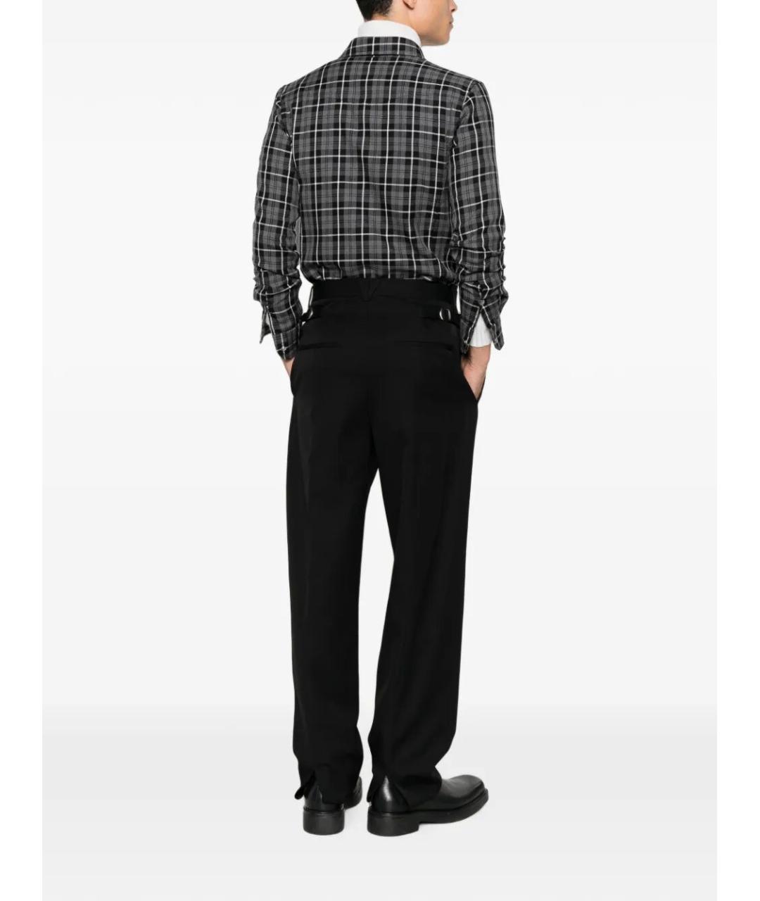 BOTTEGA VENETA Черные шерстяные повседневные брюки, фото 2