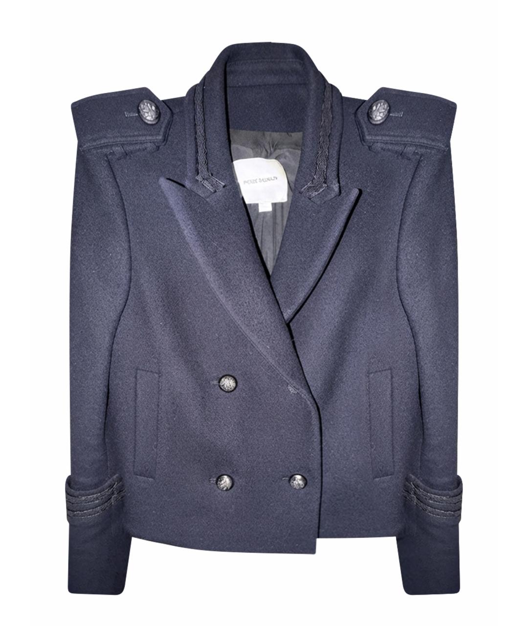 BALMAIN Темно-синее пальто, фото 1