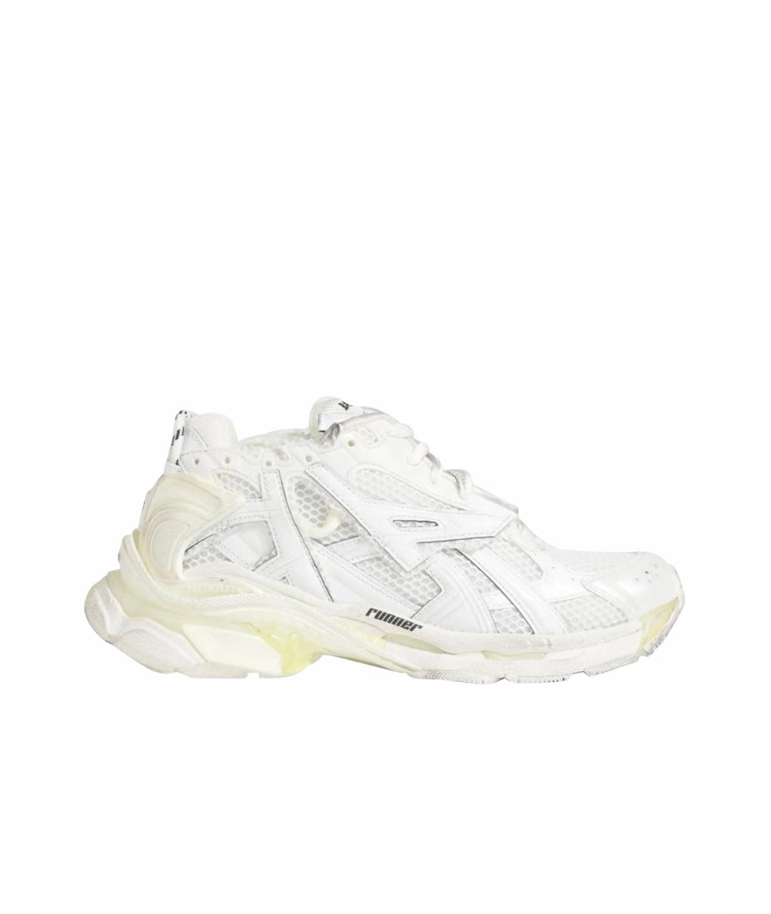 BALENCIAGA Белые текстильные кроссовки, фото 1