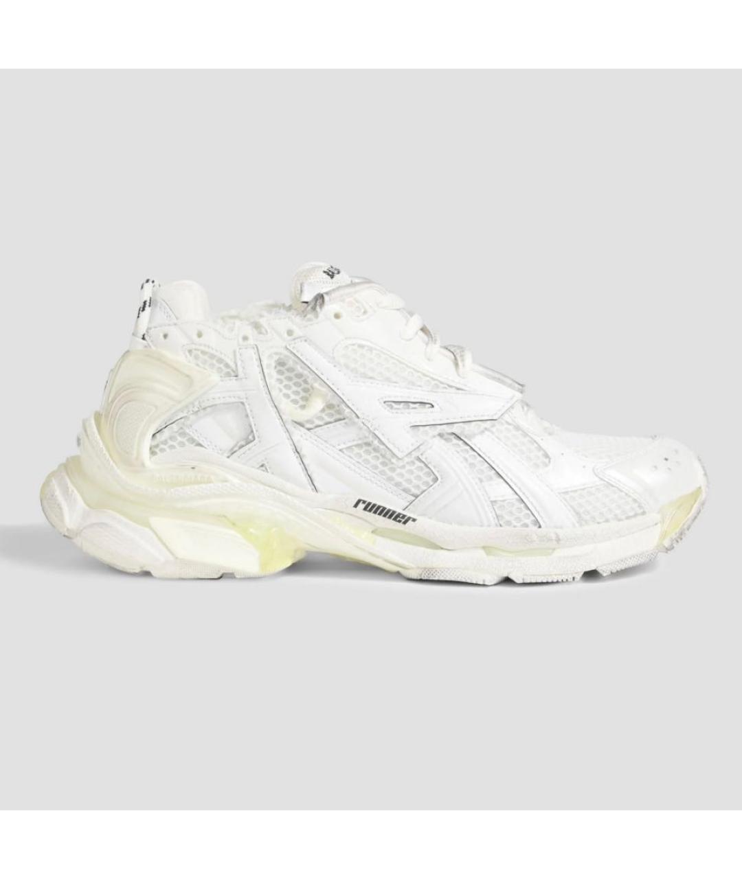 BALENCIAGA Белые текстильные кроссовки, фото 4