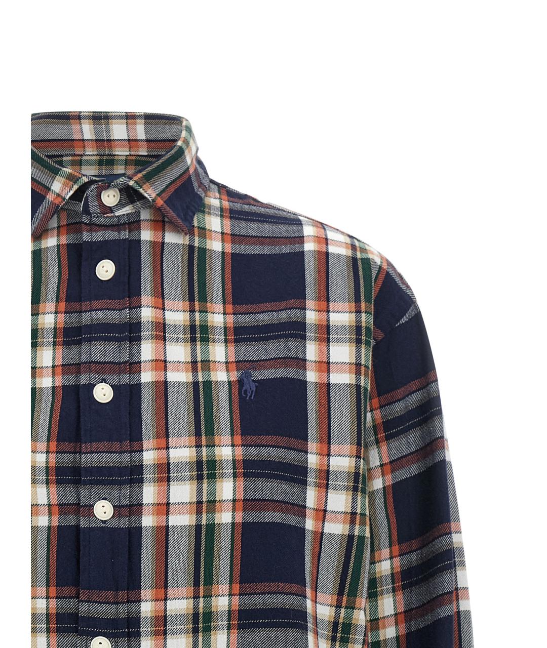 POLO RALPH LAUREN Синяя хлопковая рубашка, фото 3