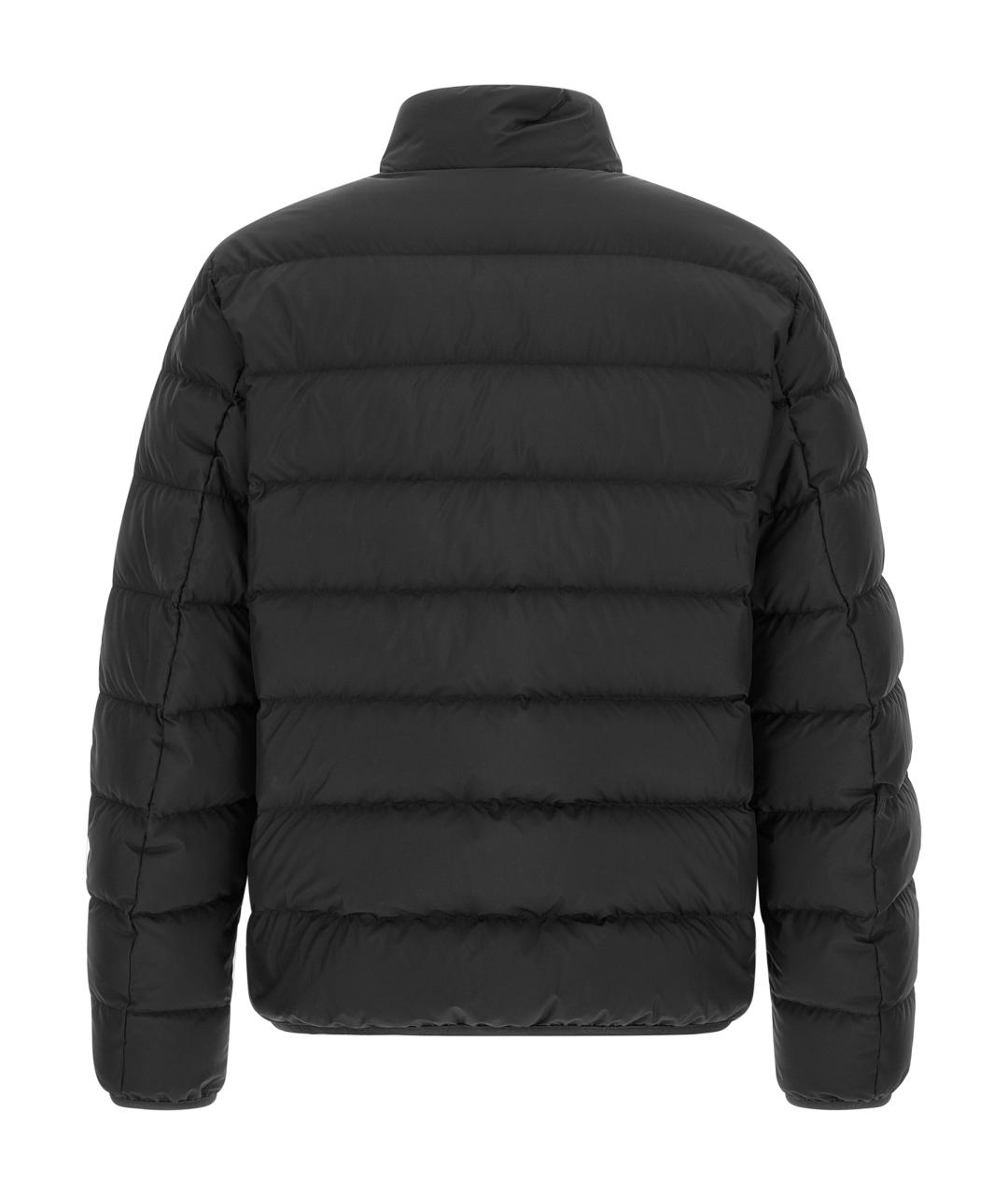 MONCLER Черный полиэстеровый пуховик, фото 2