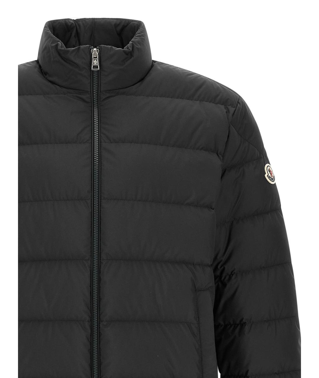 MONCLER Черный полиэстеровый пуховик, фото 3