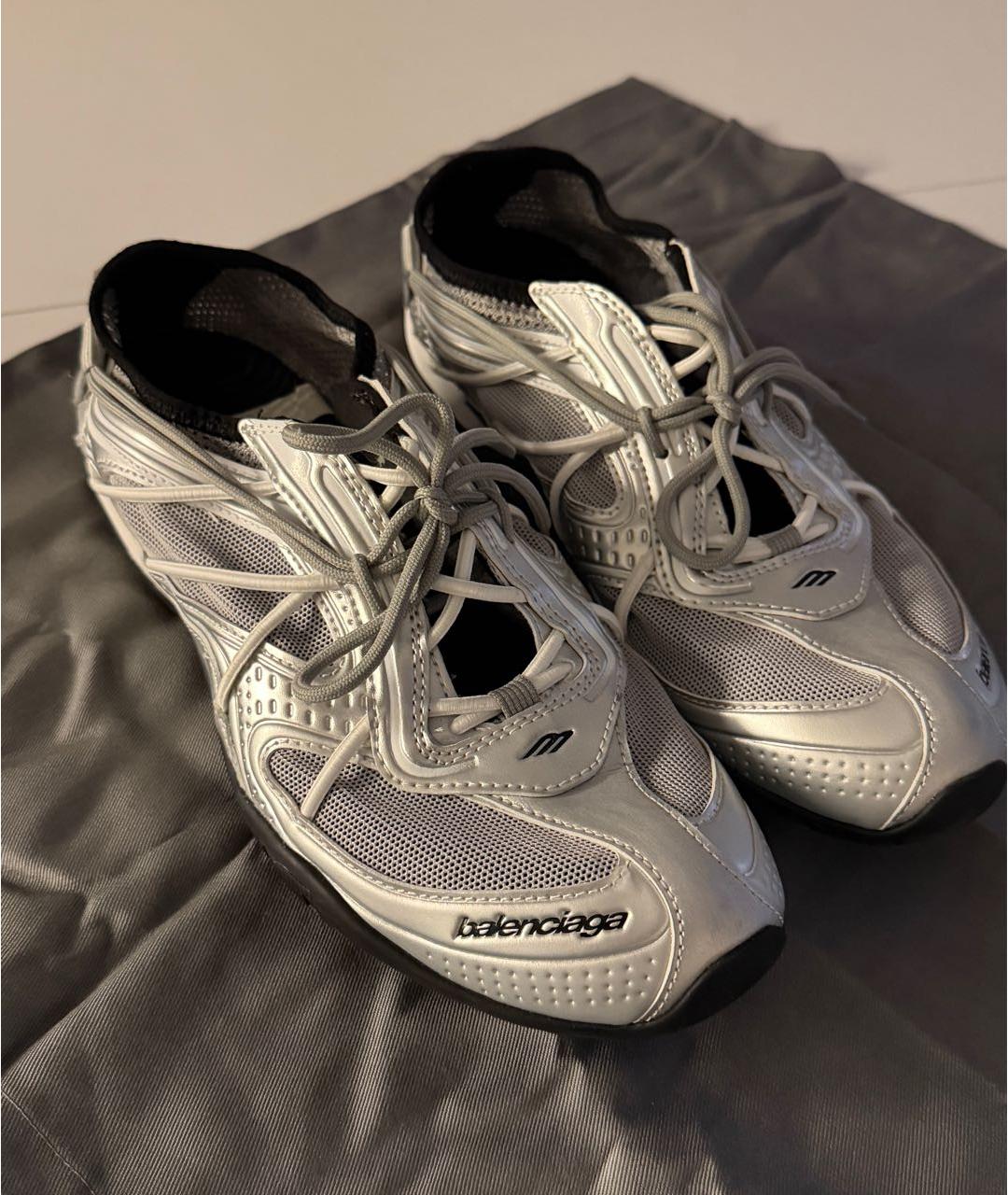 BALENCIAGA Серебряные кроссовки, фото 2