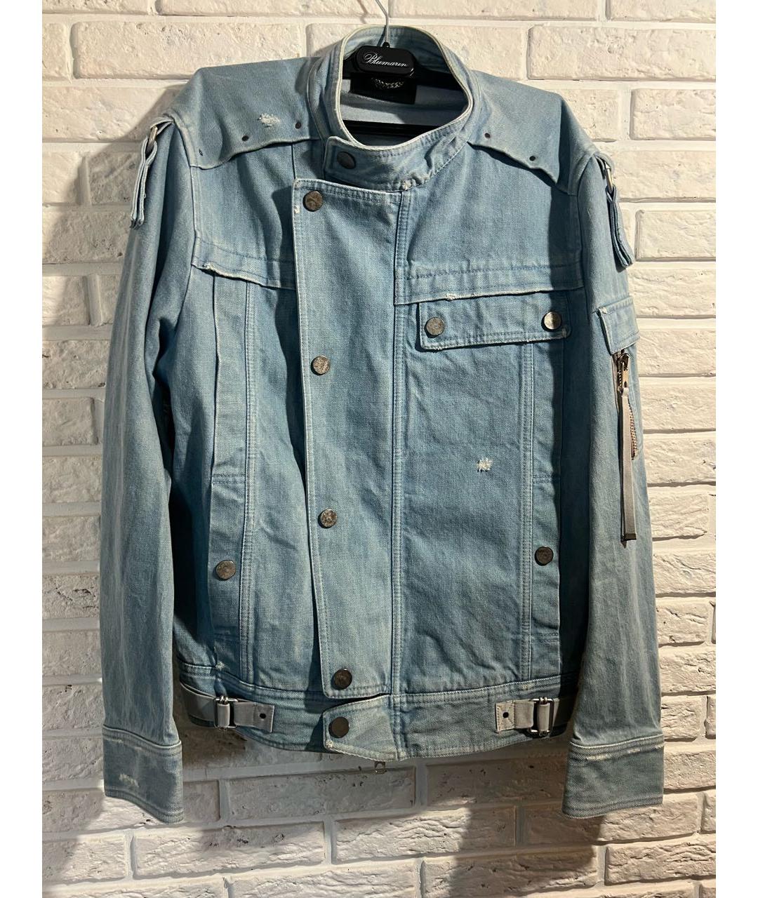 DIESEL BLACK GOLD Голубая хлопковая куртка, фото 7