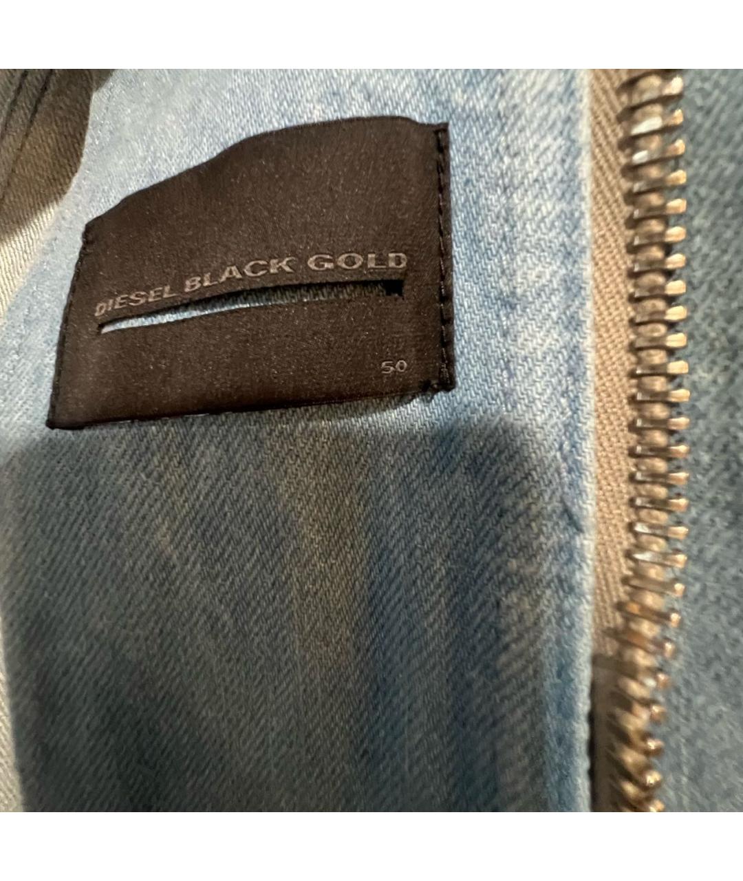 DIESEL BLACK GOLD Голубая хлопковая куртка, фото 3