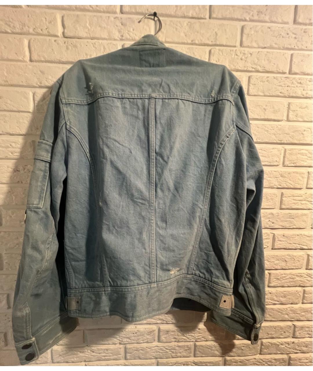 DIESEL BLACK GOLD Голубая хлопковая куртка, фото 2