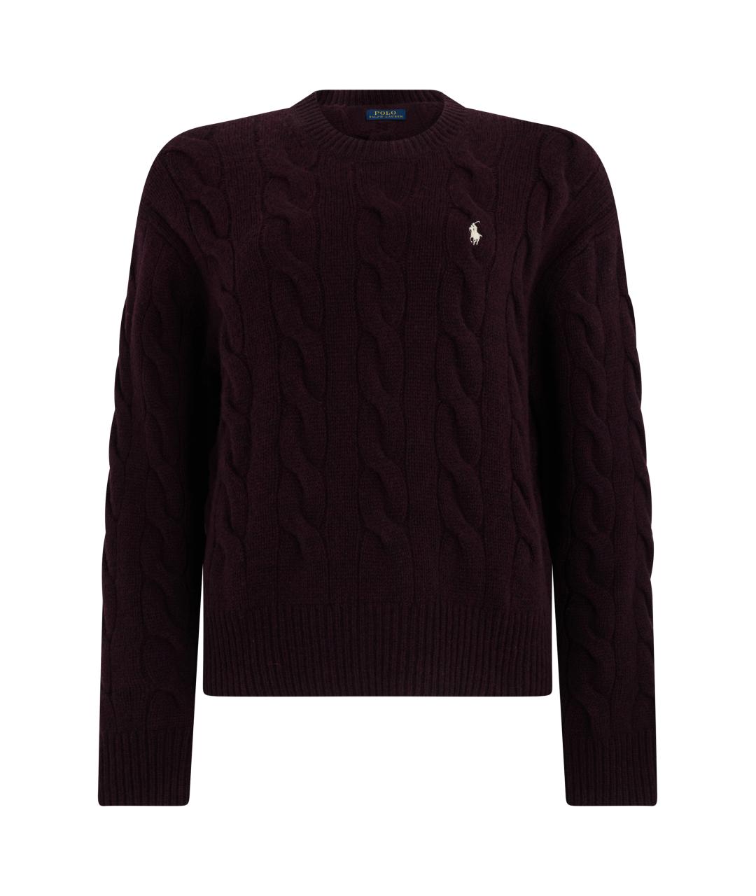 POLO RALPH LAUREN Бордовый шерстяной джемпер / свитер, фото 1