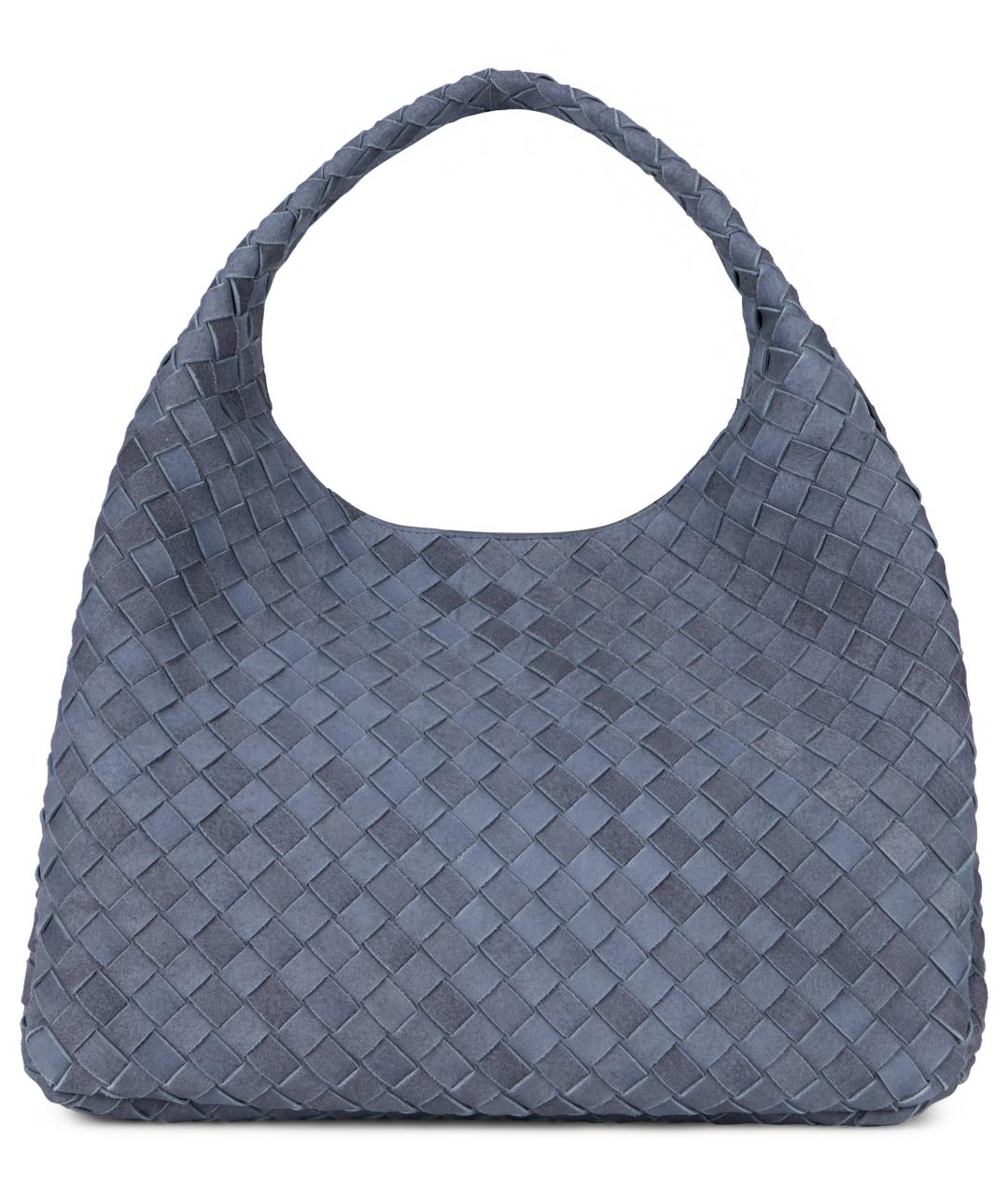 BOTTEGA VENETA Синяя кожаная сумка тоут, фото 3