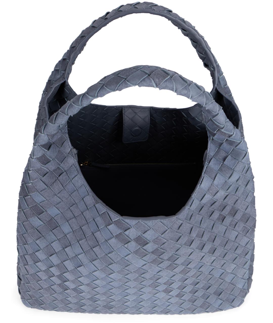 BOTTEGA VENETA Синяя кожаная сумка тоут, фото 4