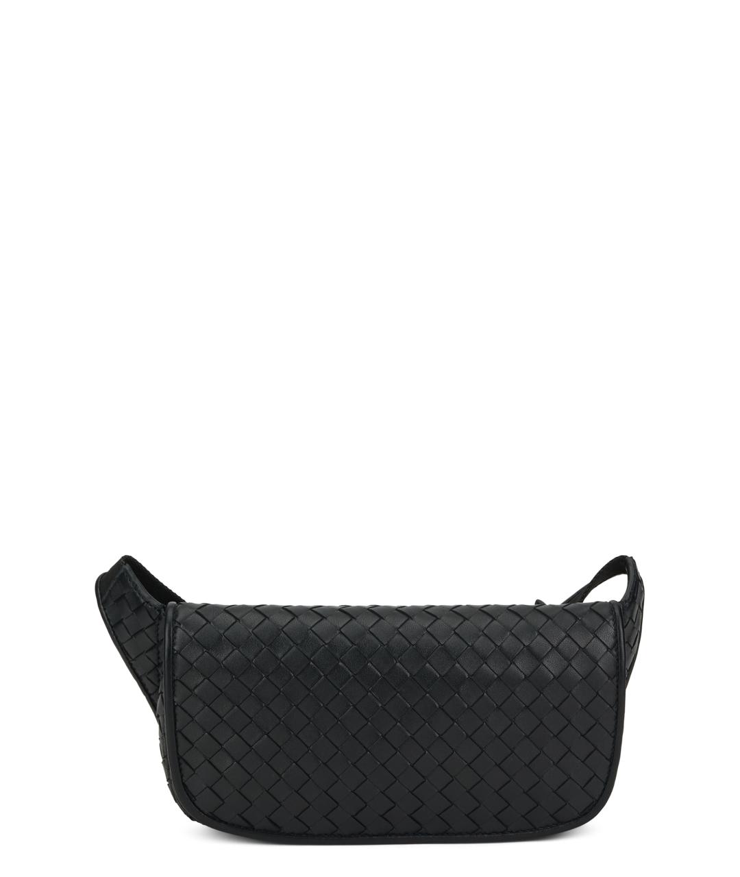 BOTTEGA VENETA Черная кожаная поясная сумка, фото 1