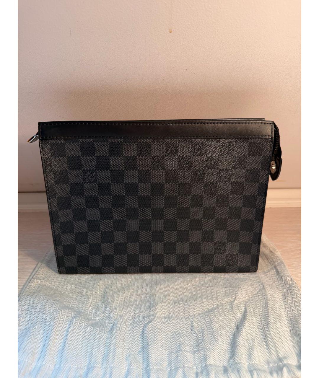 LOUIS VUITTON Черная папка для документов из канвы, фото 7